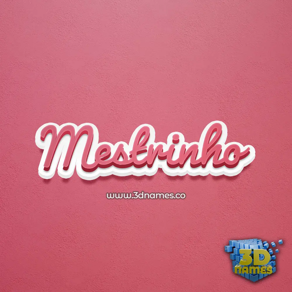 mestrinho in Red Scribble style - 3D name wallpaper
