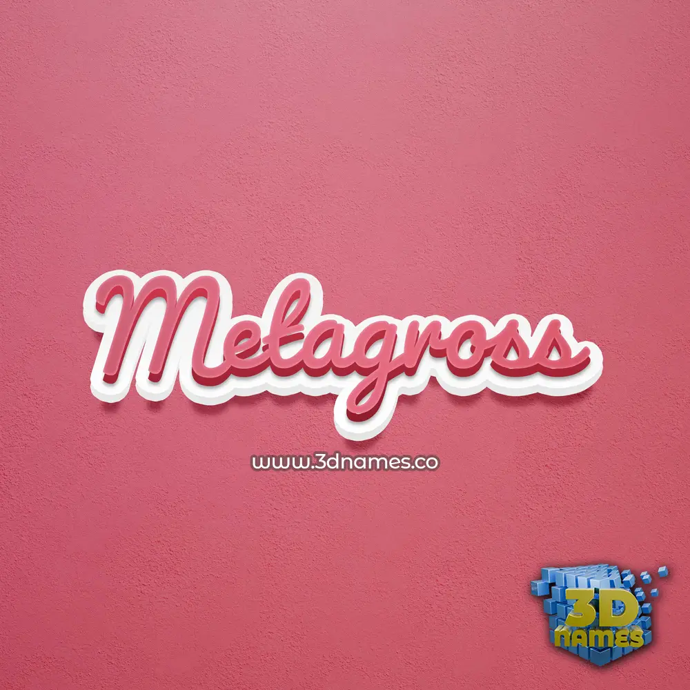 metagross in Red Scribble style - 3D name wallpaper