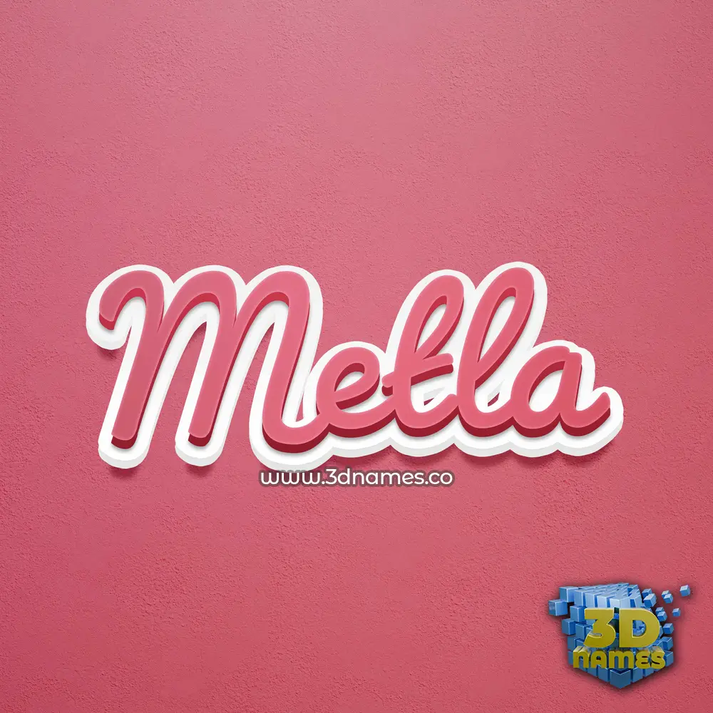 metla in Red Scribble style - 3D name wallpaper