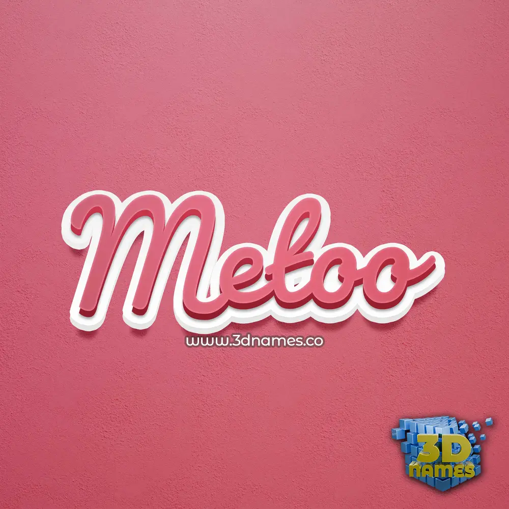 metoo in Red Scribble style - 3D name wallpaper