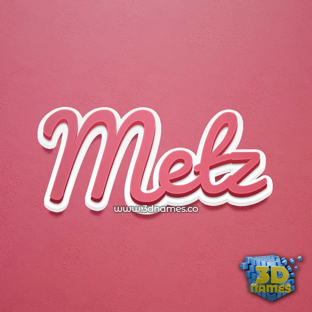 metz in Red Scribble style - 3D name wallpaper