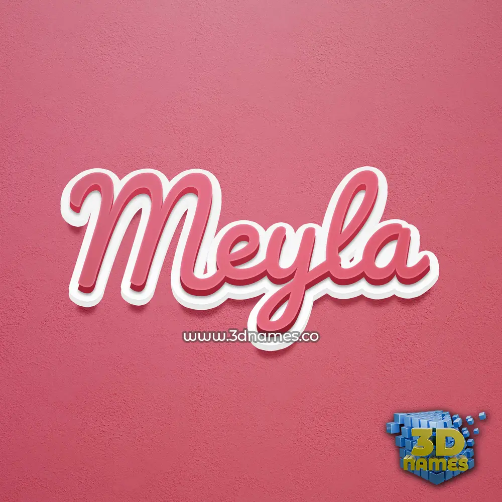 meyla in Red Scribble style - 3D name wallpaper
