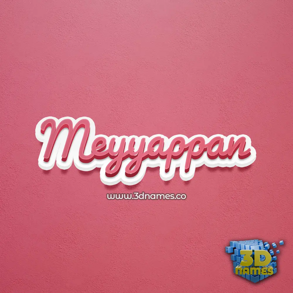 meyyappan in Red Scribble style - 3D name wallpaper