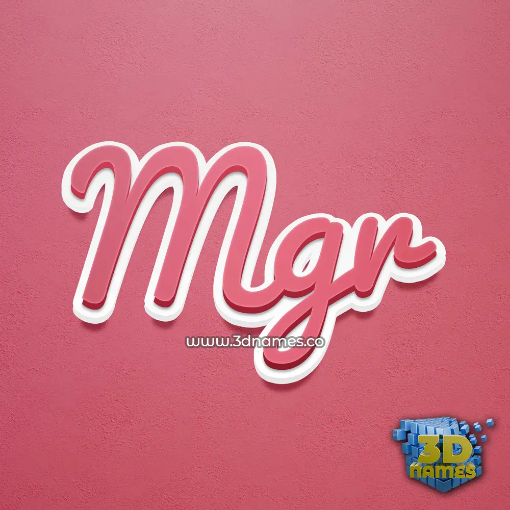 mgr in Red Scribble style - 3D name wallpaper