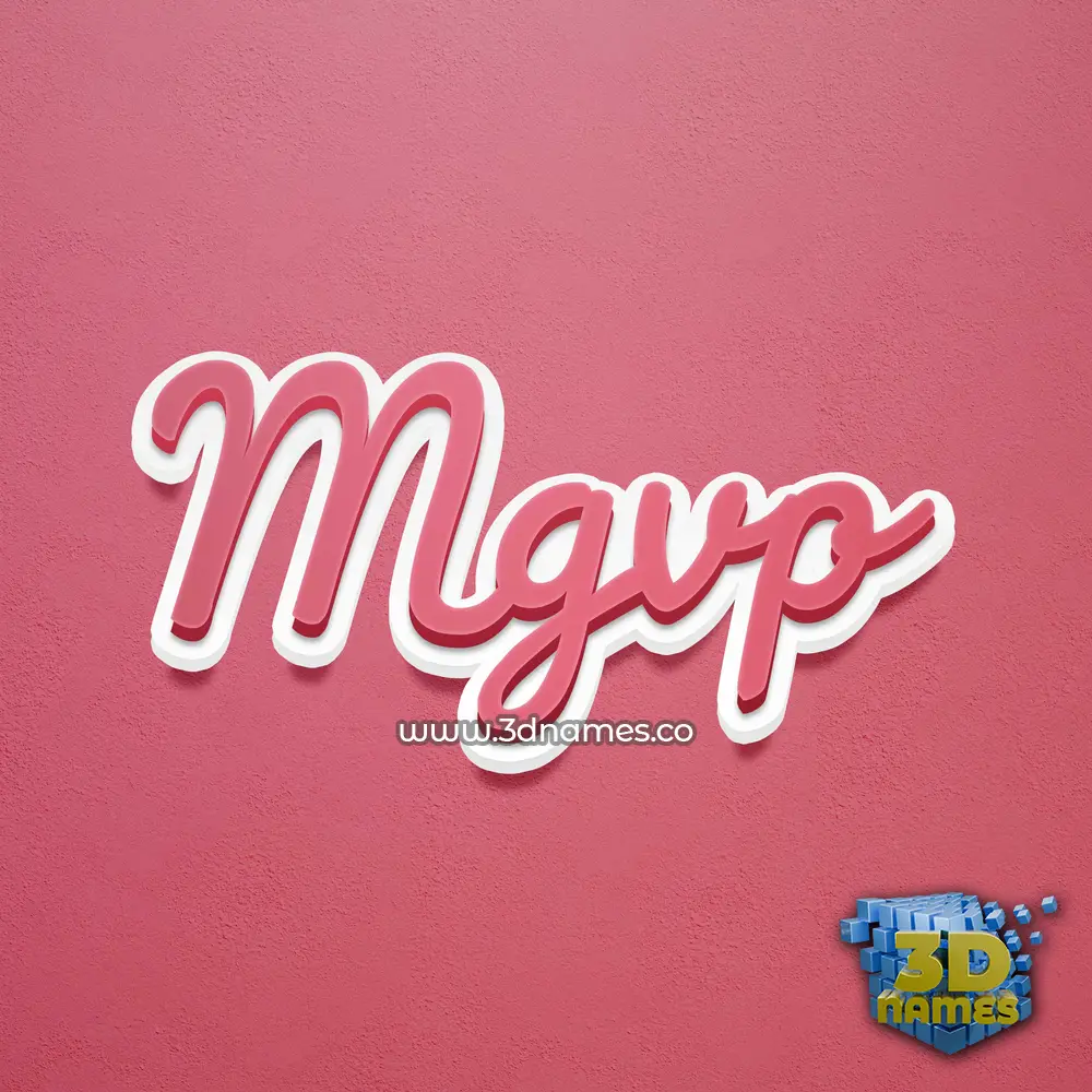 mgvp in Red Scribble style - 3D name wallpaper
