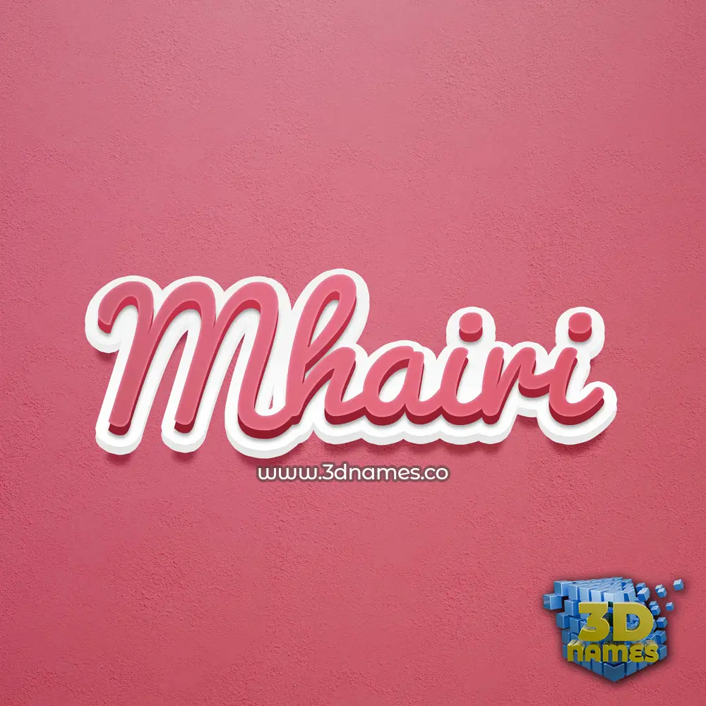 mhairi in Red Scribble style - 3D name wallpaper