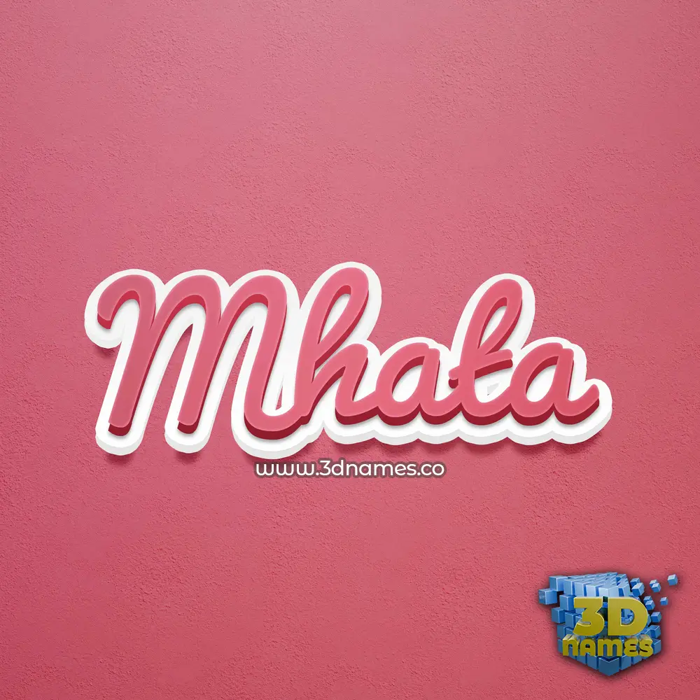 mhata in Red Scribble style - 3D name wallpaper