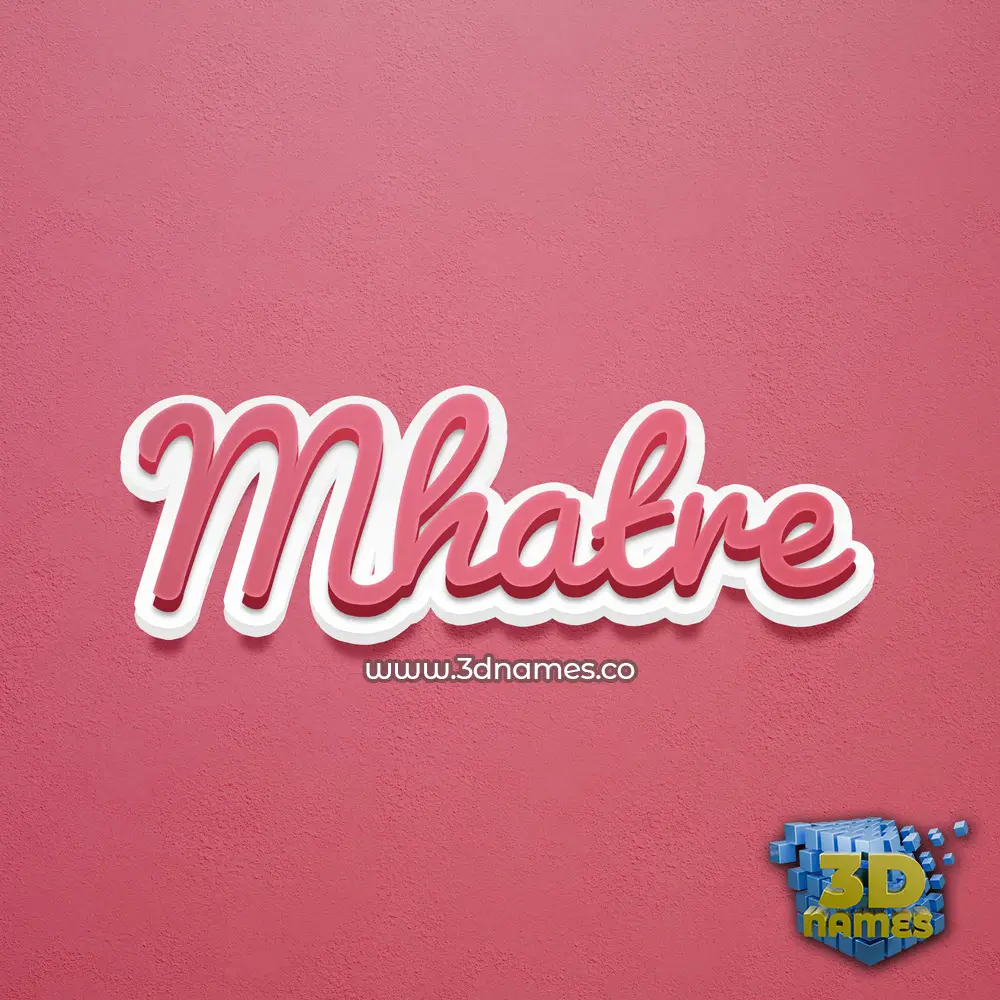 mhatre in Red Scribble style - 3D name wallpaper
