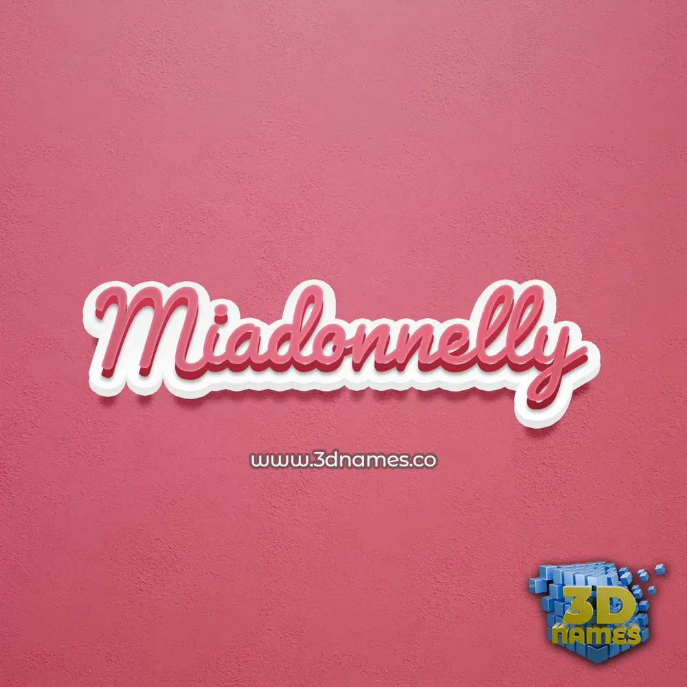 miadonnelly in Red Scribble style - 3D name wallpaper