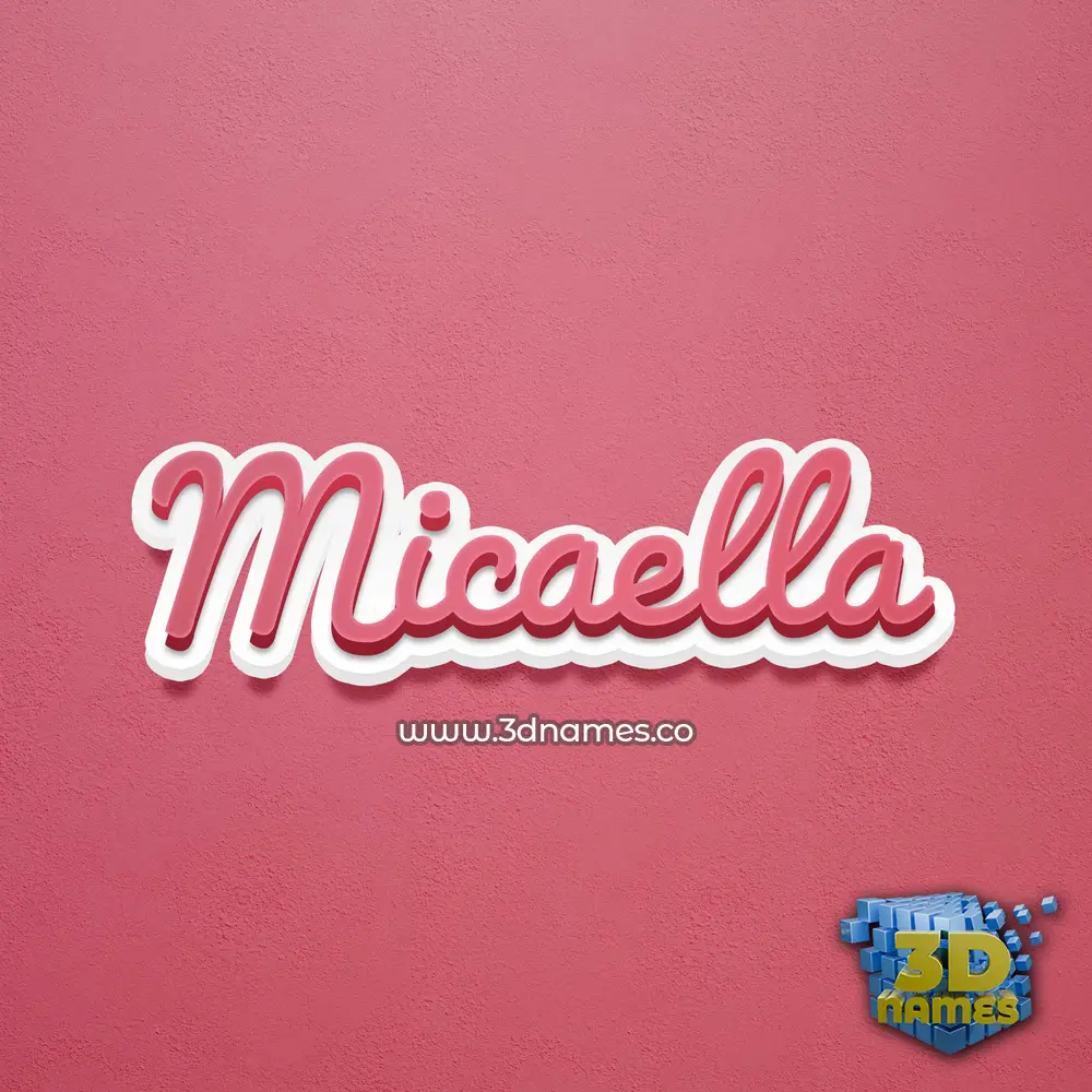 micaella in Red Scribble style - 3D name wallpaper