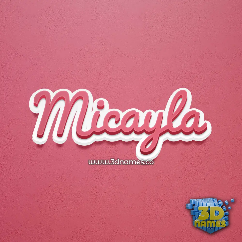 micayla in Red Scribble style - 3D name wallpaper