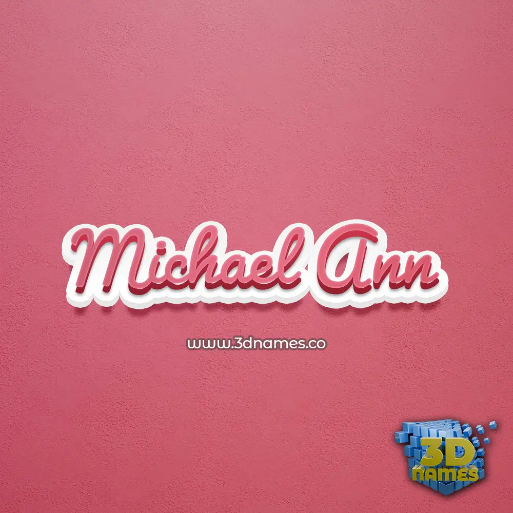michael ann in Red Scribble style - 3D name wallpaper