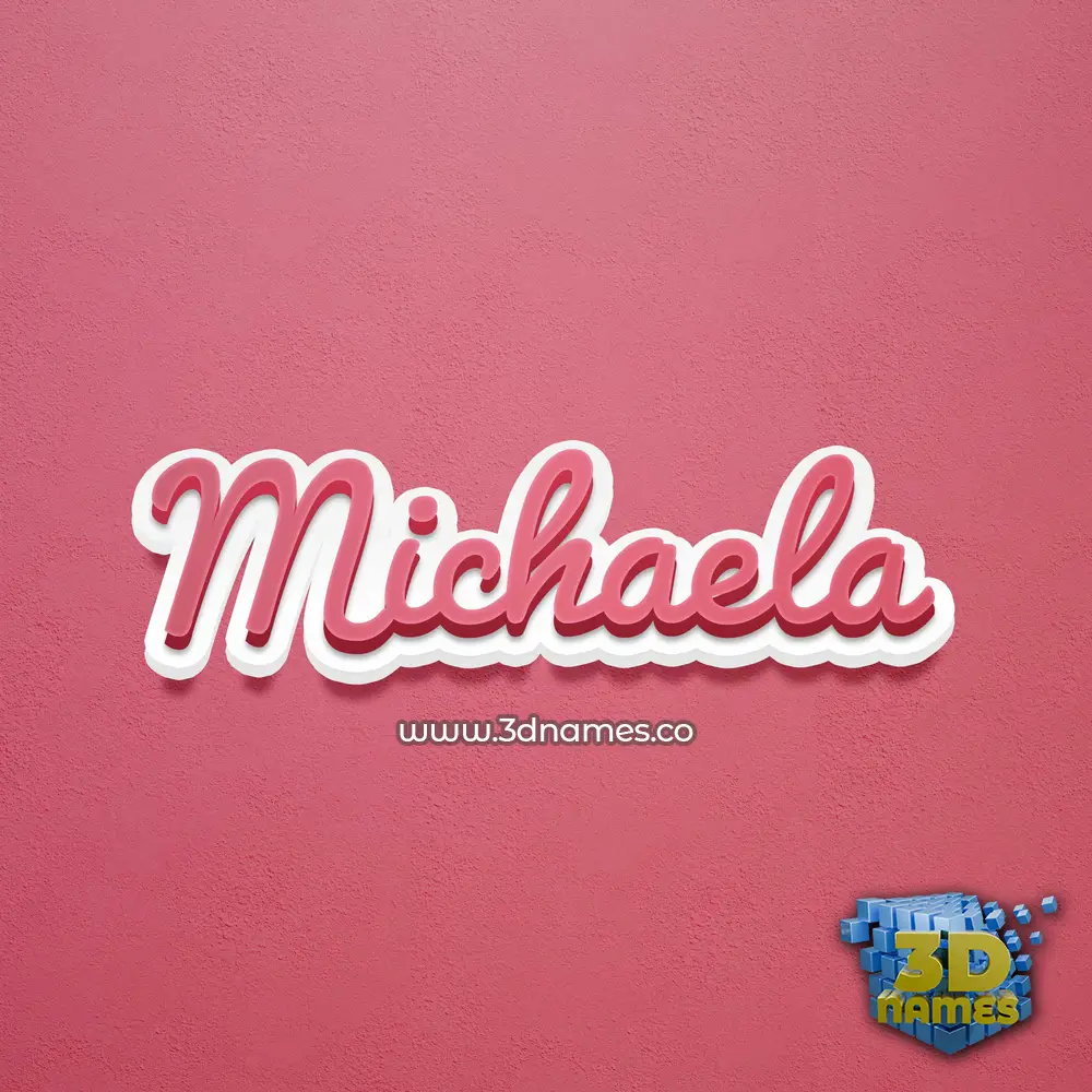 michaela in Red Scribble style - 3D name wallpaper