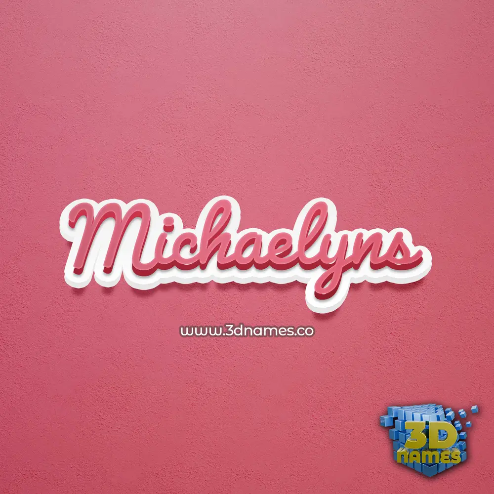 michaelyns in Red Scribble style - 3D name wallpaper