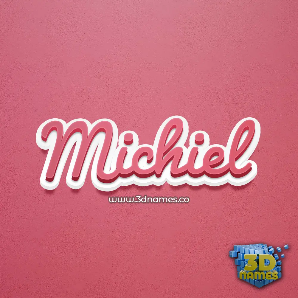 michiel in Red Scribble style - 3D name wallpaper