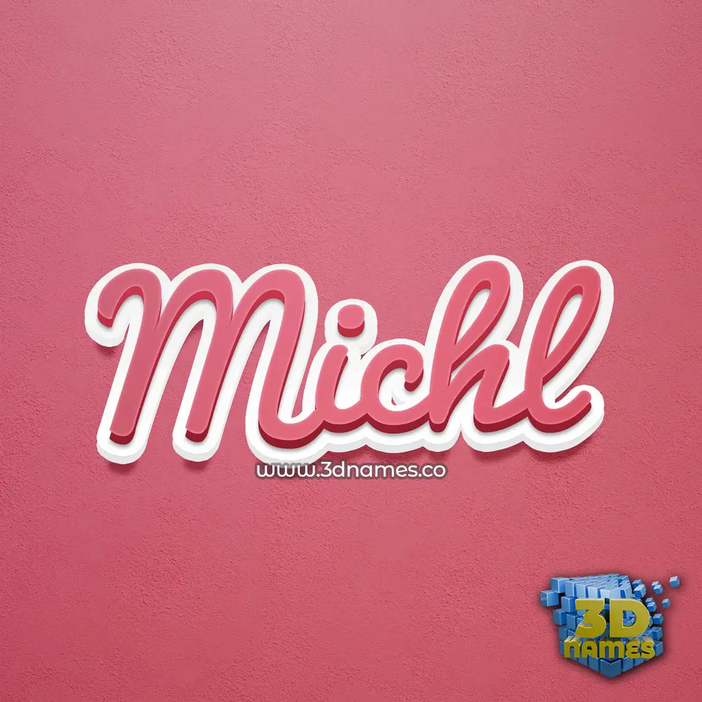 michl in Red Scribble style - 3D name wallpaper