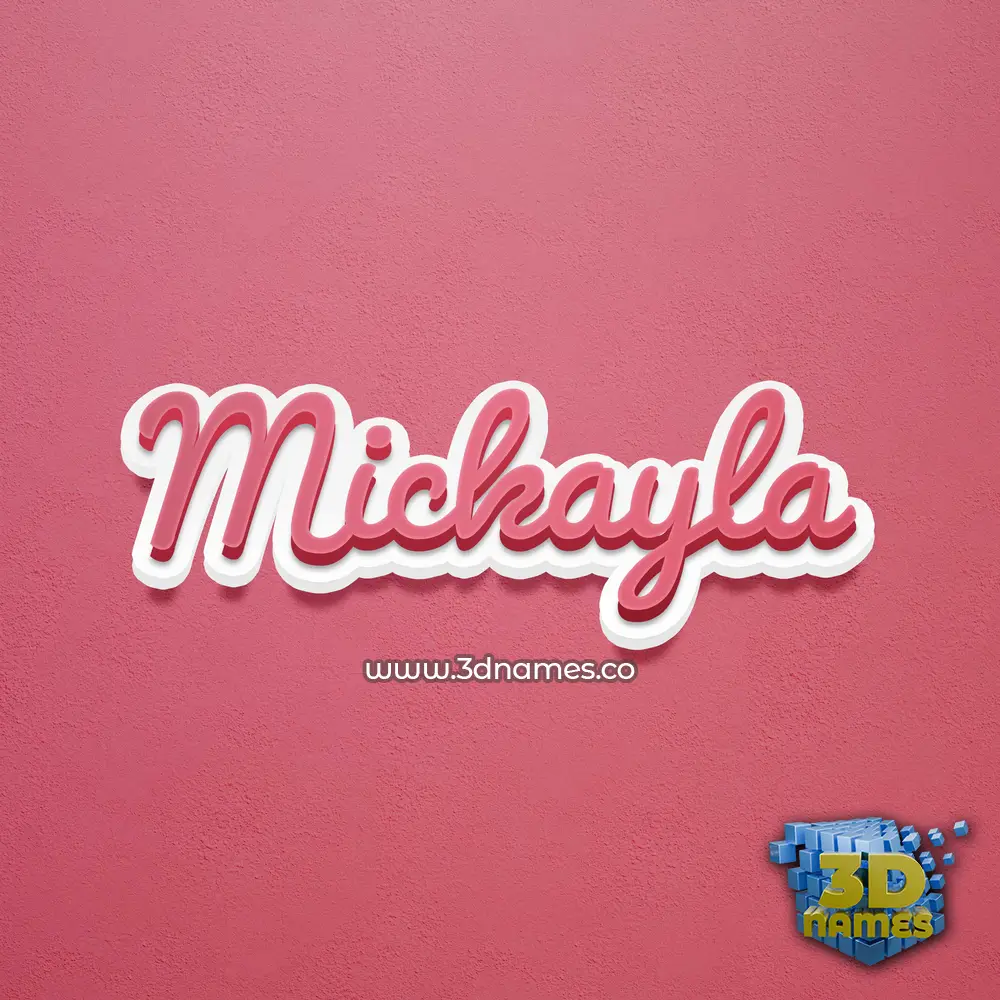 mickayla in Red Scribble style - 3D name wallpaper
