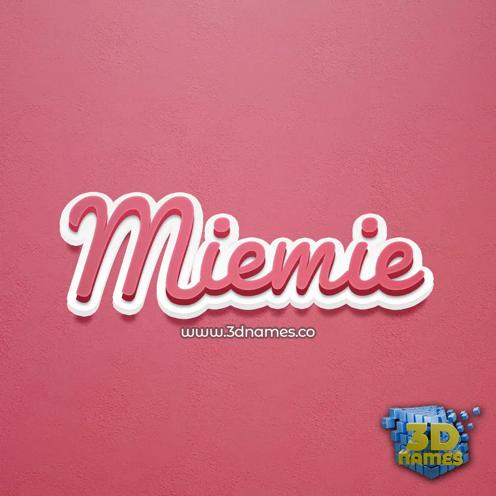 miemie in Red Scribble style - 3D name wallpaper