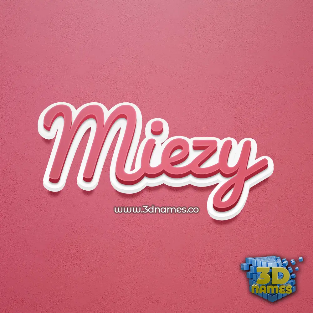 miezy in Red Scribble style - 3D name wallpaper