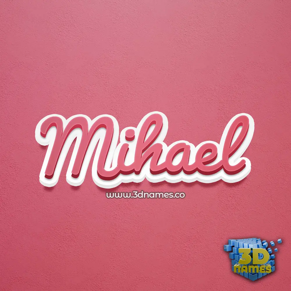 mihael in Red Scribble style - 3D name wallpaper