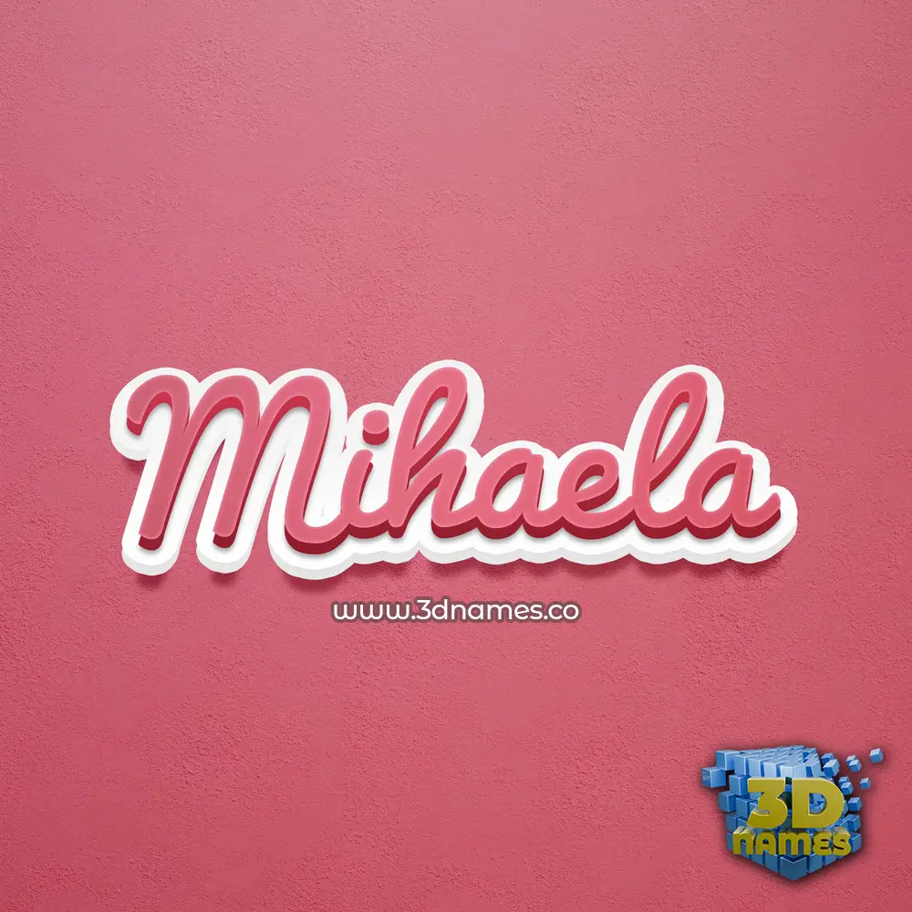 mihaela in Red Scribble style - 3D name wallpaper