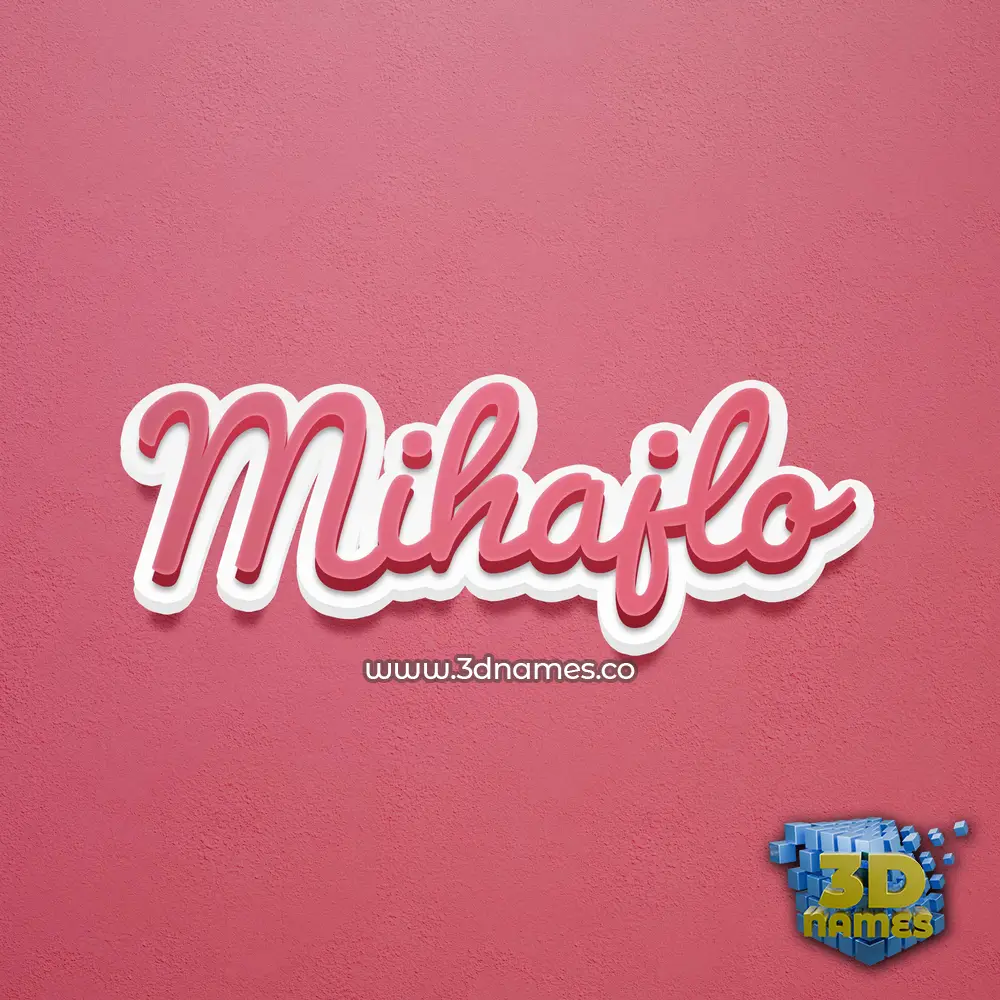 mihajlo in Red Scribble style - 3D name wallpaper