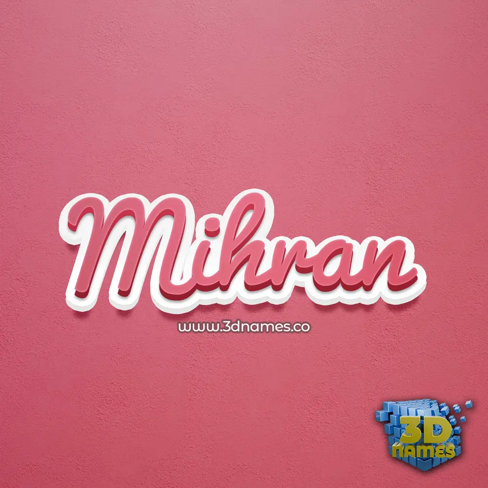 mihran in Red Scribble style - 3D name wallpaper