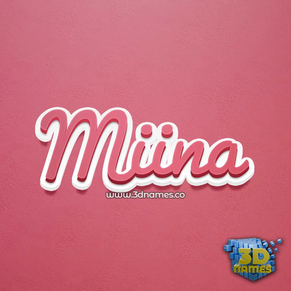 miina in Red Scribble style - 3D name wallpaper