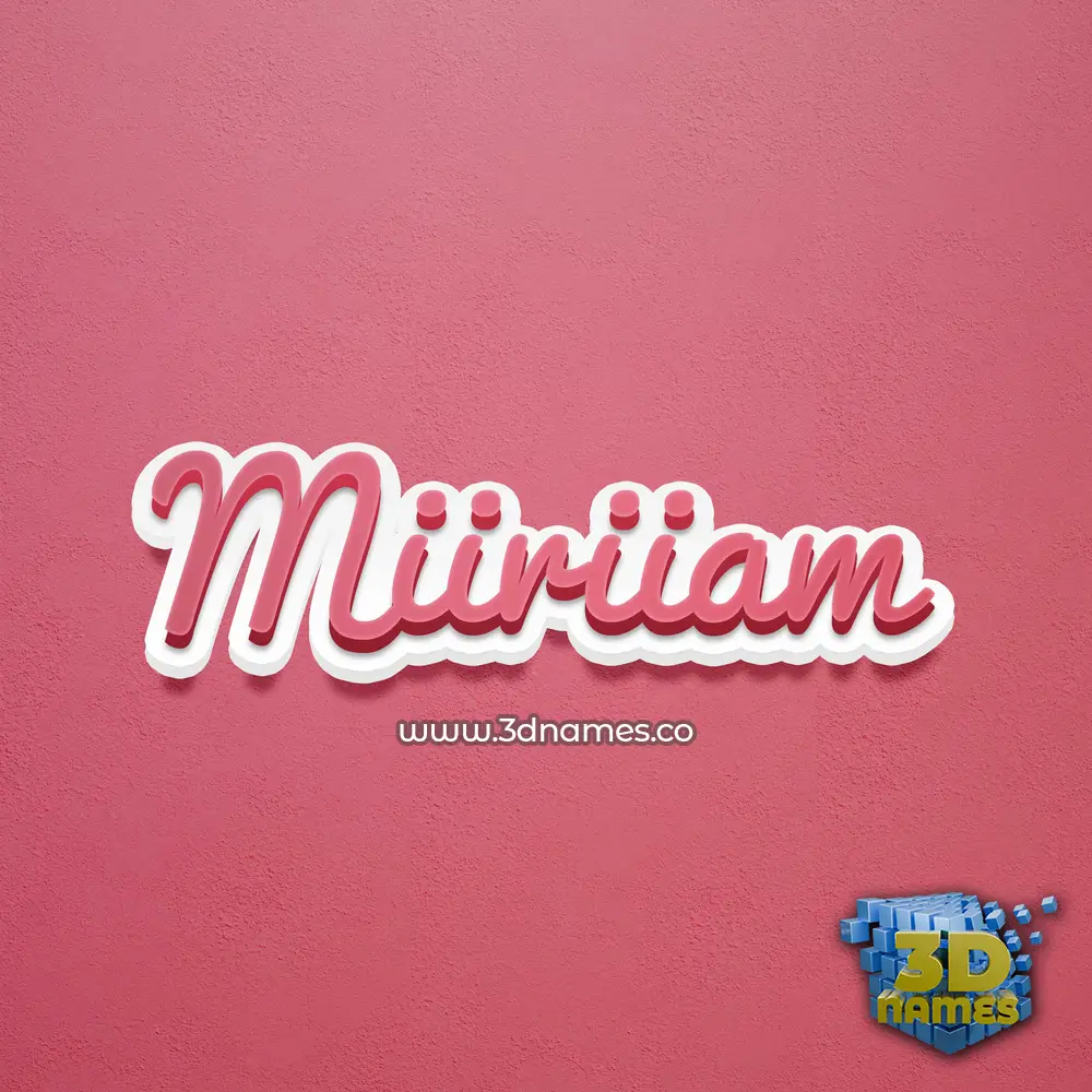 miiriiam in Red Scribble style - 3D name wallpaper