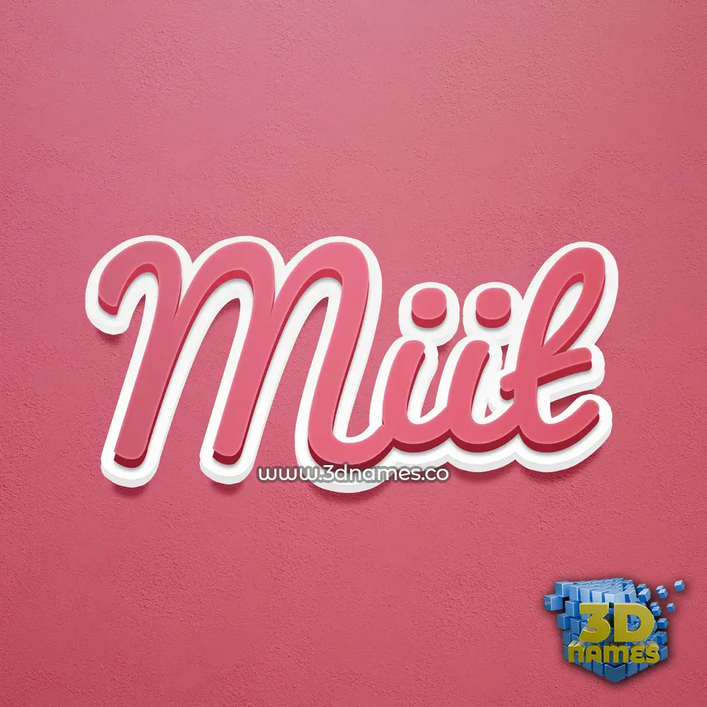 miit in Red Scribble style - 3D name wallpaper
