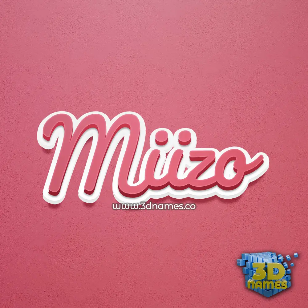 miizo in Red Scribble style - 3D name wallpaper