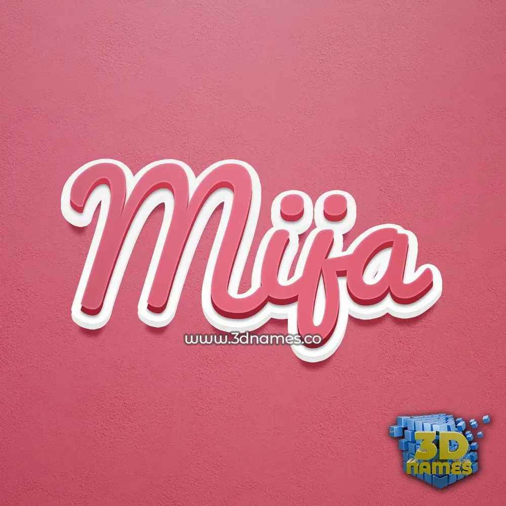 mija in Red Scribble style - 3D name wallpaper