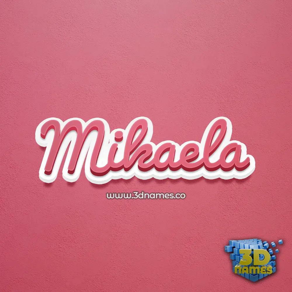 mikaela in Red Scribble style - 3D name wallpaper