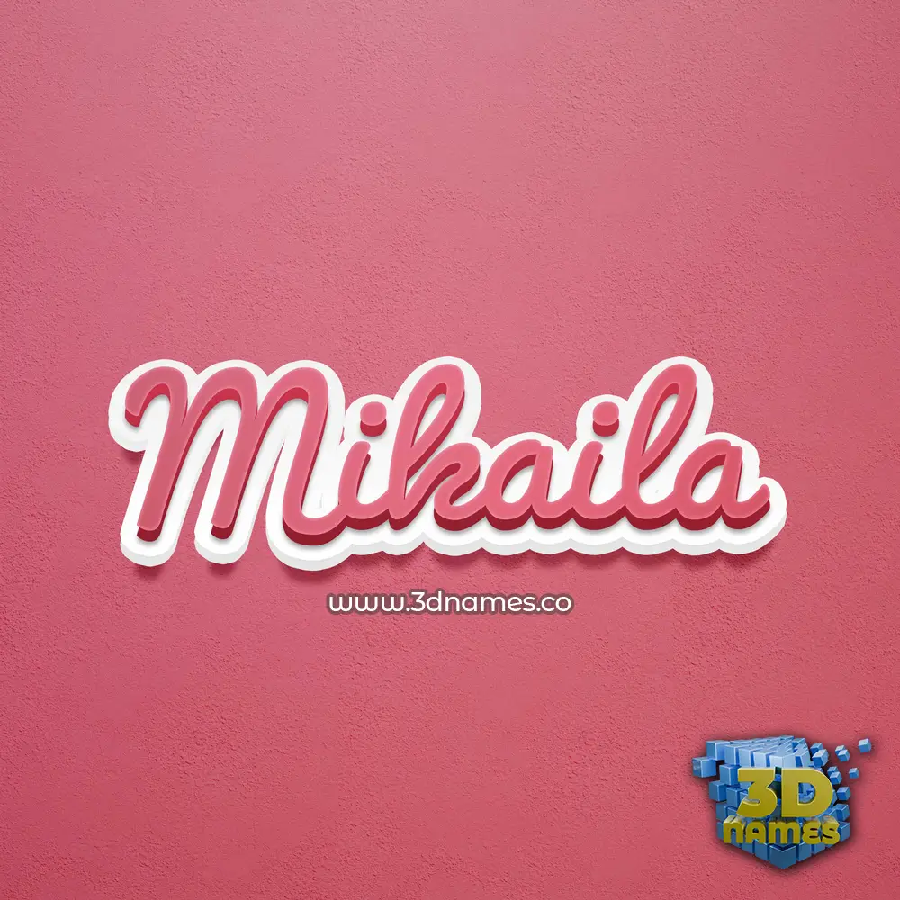 mikaila in Red Scribble style - 3D name wallpaper