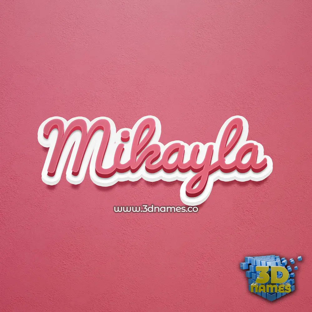 mikayla in Red Scribble style - 3D name wallpaper
