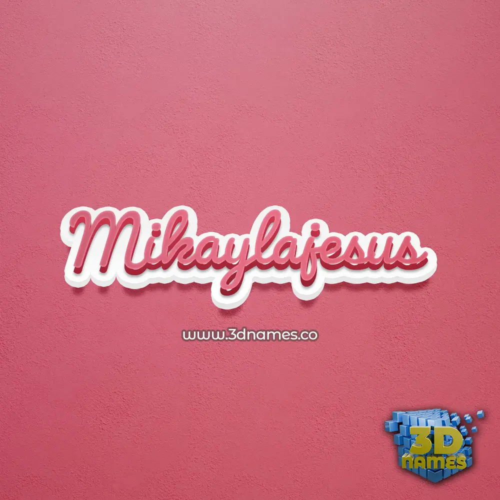 mikaylajesus in Red Scribble style - 3D name wallpaper