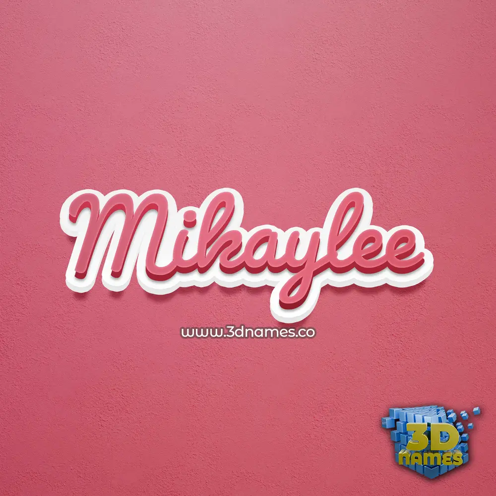 mikaylee in Red Scribble style - 3D name wallpaper