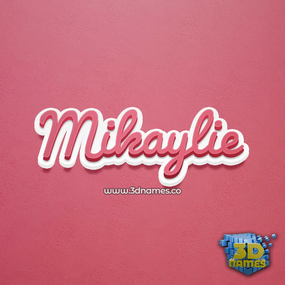 mikaylie in Red Scribble style - 3D name wallpaper