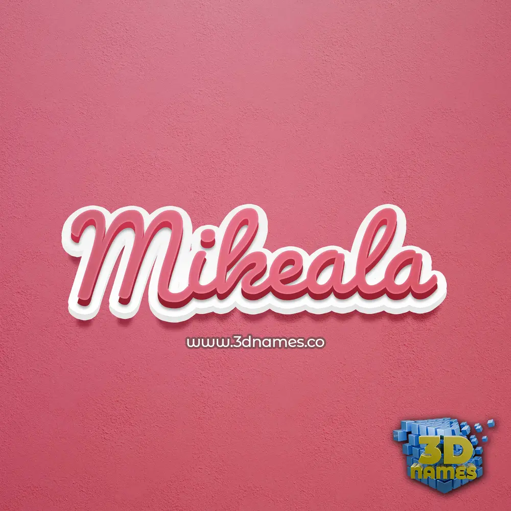 mikeala in Red Scribble style - 3D name wallpaper