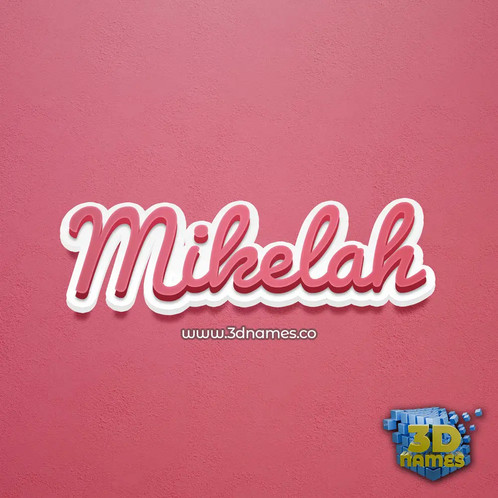 mikelah in Red Scribble style - 3D name wallpaper