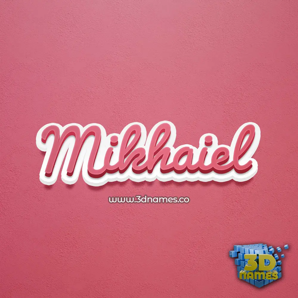 mikhaiel in Red Scribble style - 3D name wallpaper