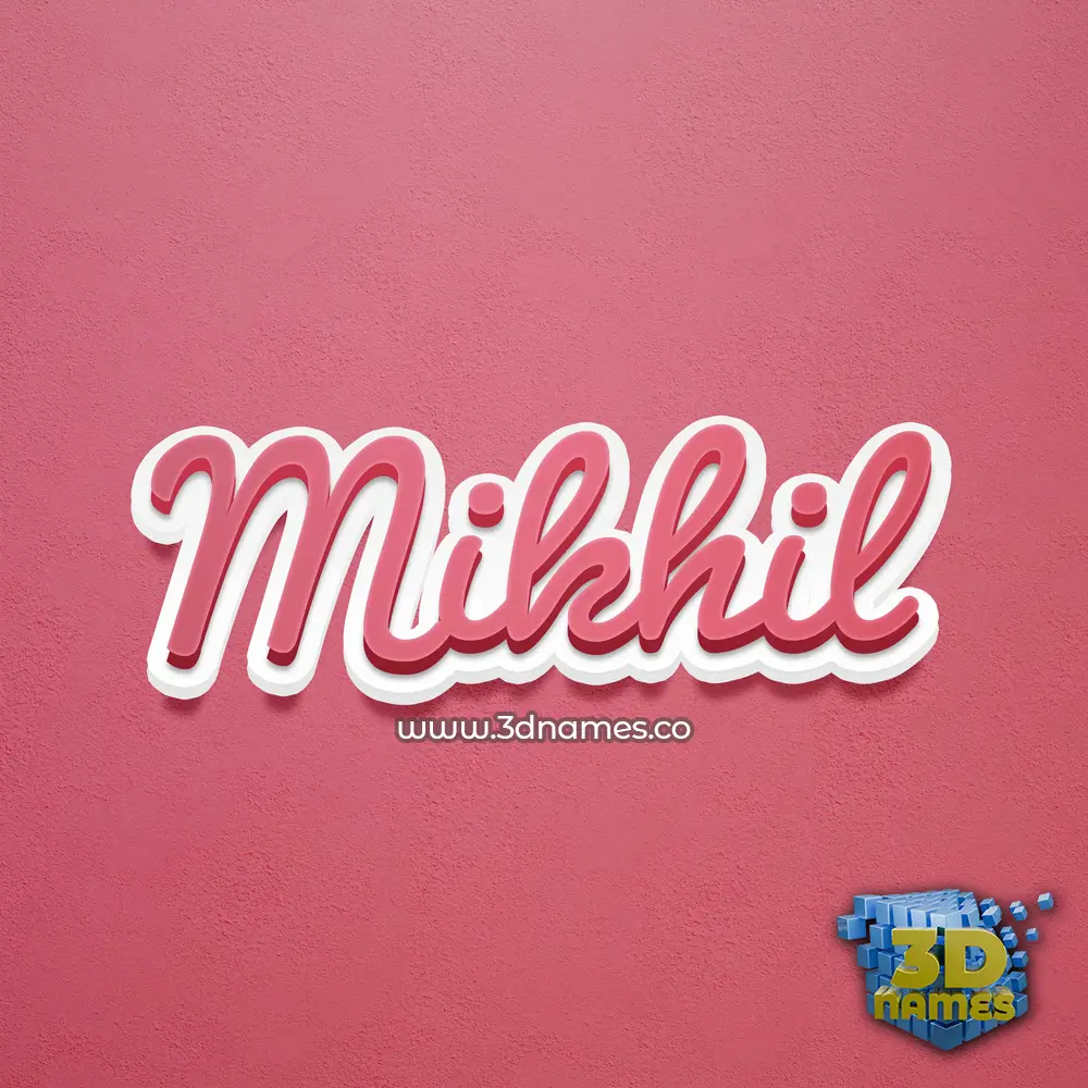 mikhil in Red Scribble style - 3D name wallpaper