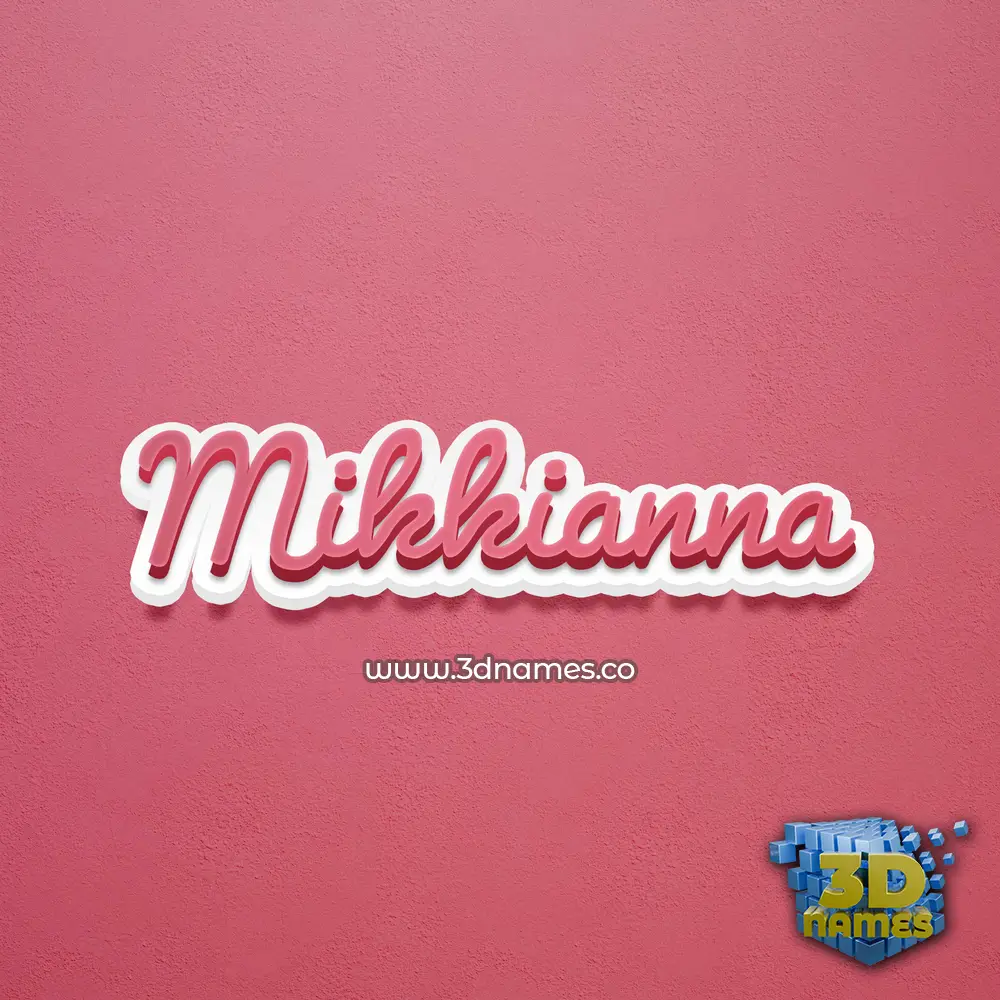 mikkianna in Red Scribble style - 3D name wallpaper