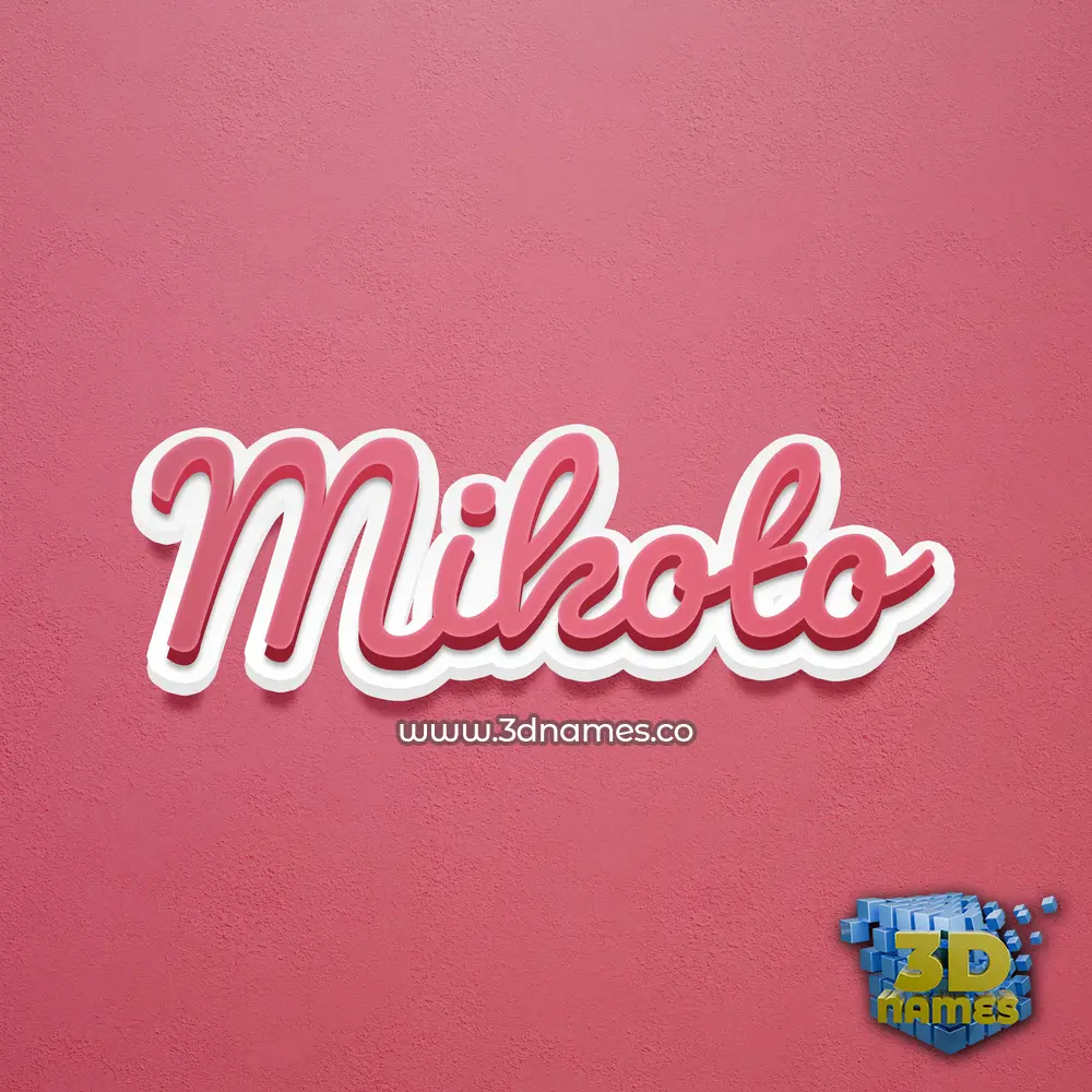 mikoto in Red Scribble style - 3D name wallpaper