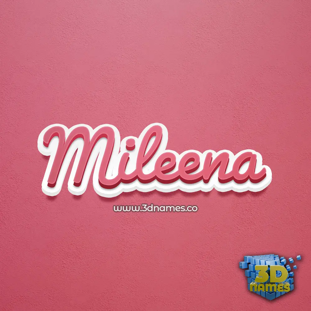 mileena in Red Scribble style - 3D name wallpaper