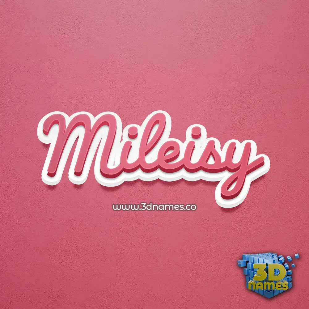 mileisy in Red Scribble style - 3D name wallpaper