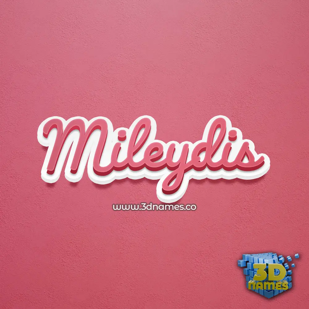 mileydis in Red Scribble style - 3D name wallpaper
