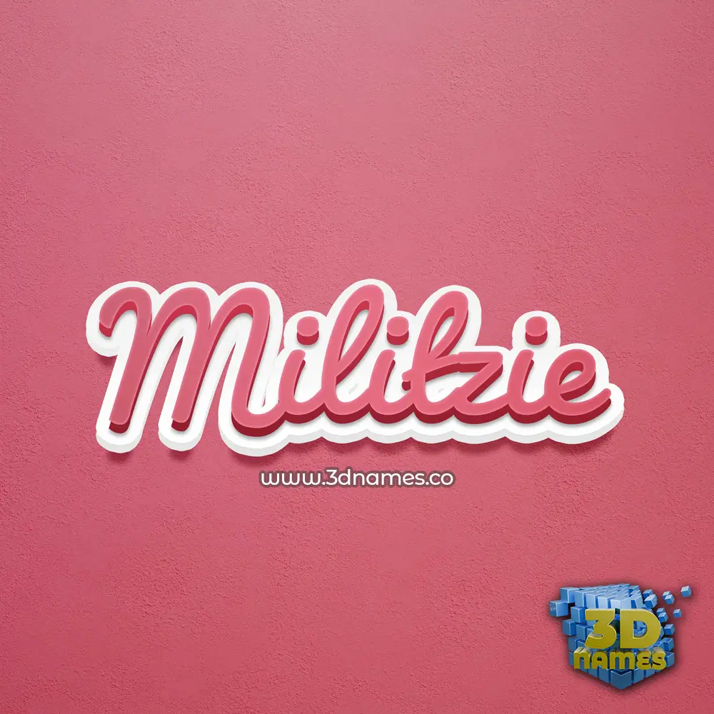 militzie in Red Scribble style - 3D name wallpaper