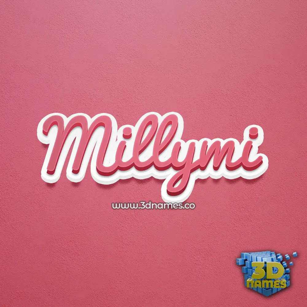 millymi in Red Scribble style - 3D name wallpaper