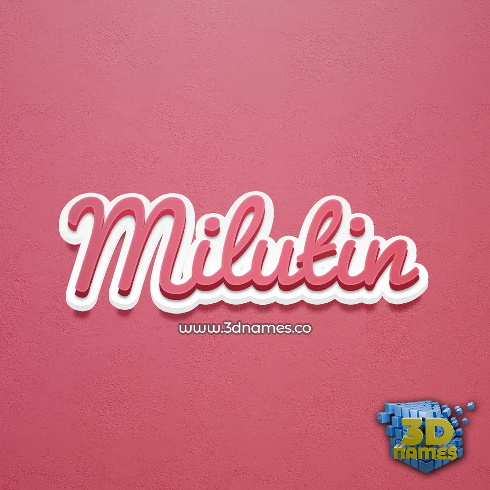 milutin in Red Scribble style - 3D name wallpaper